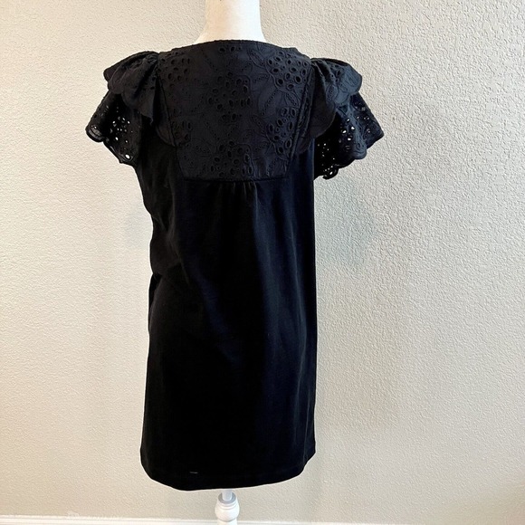 Grey State Mini Dress Womens 0 Extra Small Black Ruffle Sleeve Anthropologie - Picture 8 of 15